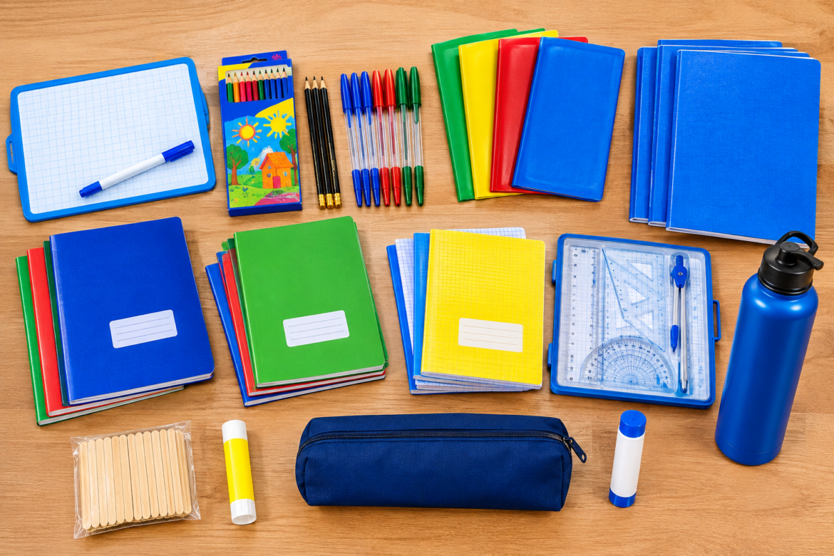 PACK FOURNITURES SCOLAIRES CE1-CE2 primaire + BOUTEILLE à EAU OFFERTE – Image 2
